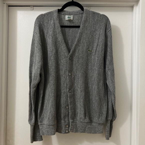 Lacoste x Izod Gray Cardigan - Picture 1 of 3